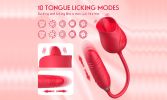 New Rose Flower 3 Generations 2 In 1 Tongue Licking G-spot telescopic Vibrator